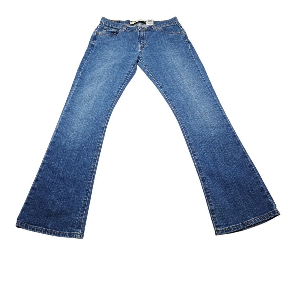 Levis 515 Nouveau Bootcut Jeans Womens 4S Blue Denim Cotton Stretch